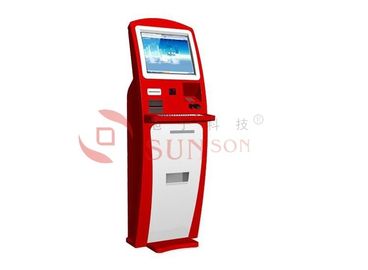 लाल मंजिल खड़े ईपीपी QR बारकोड रीडर के साथ कियॉस्क सूचना प्रणाली